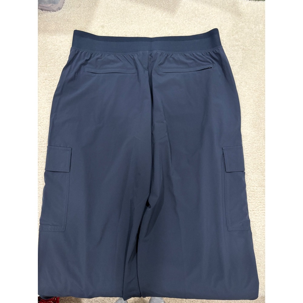 Athleta Brooklyn Heights High Rise Cargo Pant Wide Leg 30" Navy Size 14 - Picture 7 of 9